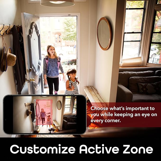 Scope indoor 1080p HD Smart Auto-Tracking Security Camera, White, Motion Only Geeni