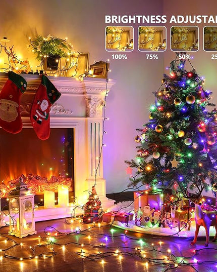 Joomer Christmas Lights 262FT 800 LED Color Changing Christmas Tree Lights Outdoor with Timer, Remote, Connectable for Christmas Decoration(Warm White to Multicolor) Joomer