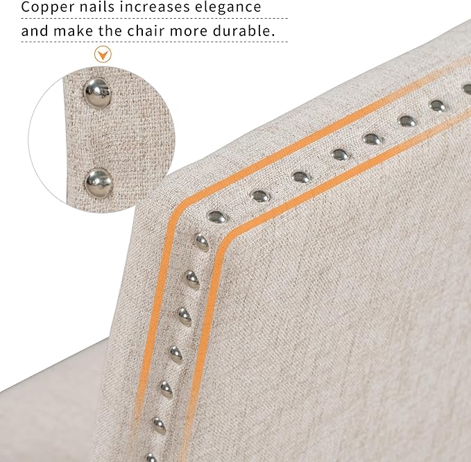 5 Piece Industrial Dinette Sets Wooden Kitchen Dining Table and 6 Matching Upholstered Chairs, for Diningroom Living Room, Easy to Assemble, White - LeafyLoom