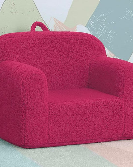 Delta Children Cozee Sherpa Chair, Hot Pink - LeafyLoom