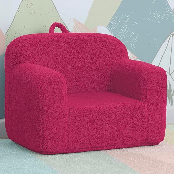 Delta Children Cozee Sherpa Chair, Hot Pink - LeafyLoom