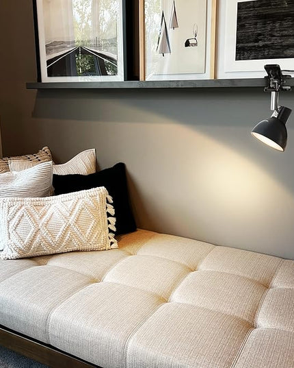 Clamp Light, Super Bright Clip Lamp for Book Reading in Bed Headboard Light, Easy to Attach Illumination Powerful Small Compact Clamp Lamp Black - LeafyLoom