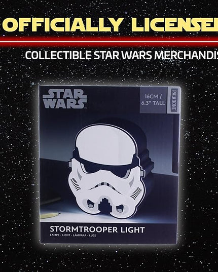 Paladone Star Wars Officially Licensed Stormtrooper Action Figure Icon Light, 6.3-inch Trooper Helmut Night Light, Bedroom Décor Desk Lamp, Toy - LeafyLoom