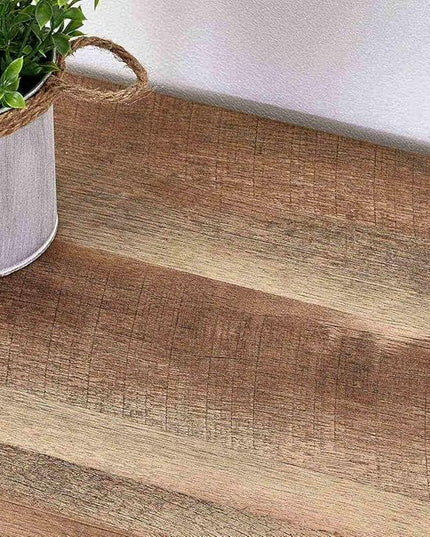 FATORRI Small Bookcase, Wood and Metal Low Short Bookshelf, Industrial Book Case and Rustic Book Shelf for Small Space (Rustic Oak) - LeafyLoom