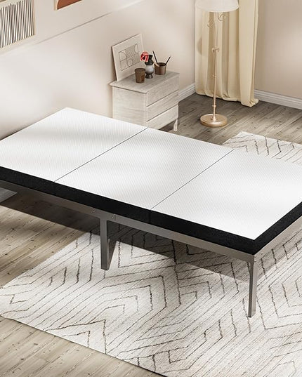 OLIXIS Tri-fold Memory Foam Mattress - 3 Inch Single Size Portable Floor Bed, Foldable Mat for Kids and Adults, Collapsible and Washable Cover with CertiPUR-US Certified, for Travel & Camping & Yoga - LeafyLoom