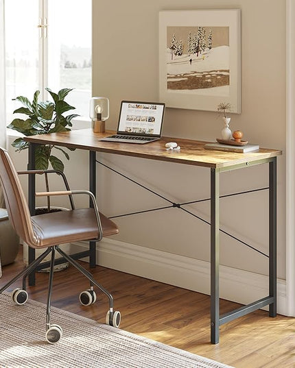 CubiCubi Computer Desk, 47 inch Home Office Desk, Modern Simple Style PC Table for Home, Office, Study, Writing, Vintage - LeafyLoom