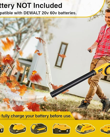 Cordless Leaf Blower for Dewalt 20V Max Battery (NO Battery), 200MPH Mini Leaf Blower with 3 Variable Speed, Electric Handheld Leaf Blower for Yard Care,Patio,Porch,Workbench Clean (Bare Tool) - LeafyLoom