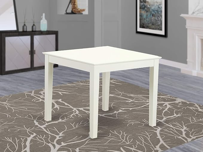 East West Furniture OXAV5-LWH-W Oxford 5 Piece Dinette Set for 4 Includes a Square Room Table and 4 Dining Chairs, 36x36 Inch - LeafyLoom