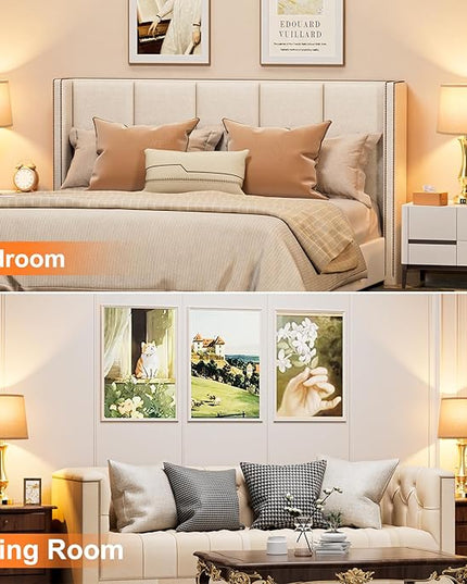 Touch Lamps for Bedrooms Set of 2 - Nightstand Table Lamp with USB C+A, 3 Way Dimmable Bedside Lamps for Living Room End Tables Set of 2, Farmhouse Night Stand Lamps(Brown&Gold) - LeafyLoom