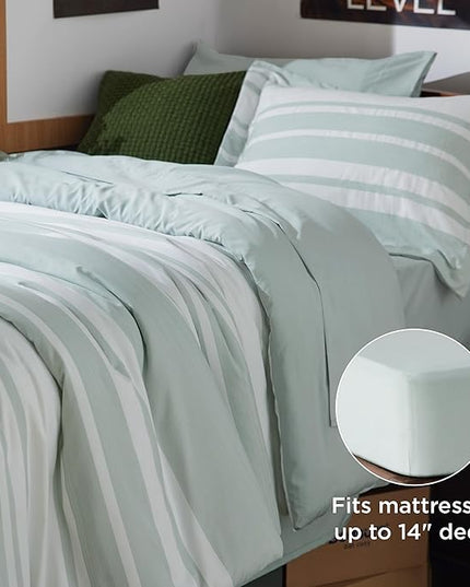 Bedsure Twin XL Comforter Set with Sheets - 5 Pieces Twin XL Bedding Sets, Twin XL Bed in a Bag with Comforter, Sheets, Pillowcase & Sham - LeafyLoom