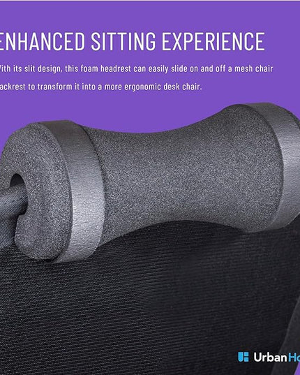 Neck Support Firm Pillow for Office Desk Mesh Chair without Headrest - LeafyLoom