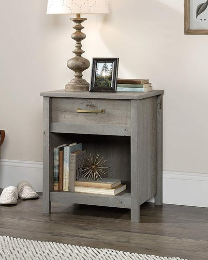 Sauder Cannery Bridge Night Stand, Mystic Oak finish - LeafyLoom