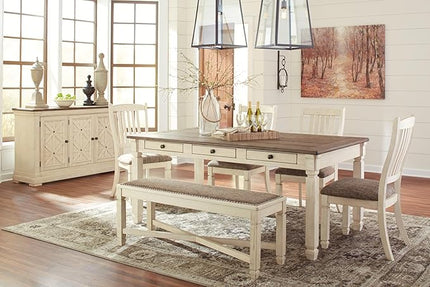 Signature Design by Ashley Bolanburg 20" Upholstered Dining Room Chair, Set of 2, Antique White - LeafyLoom