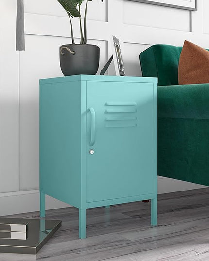 Novogratz Cache Metal Locker, Mint End Table - LeafyLoom