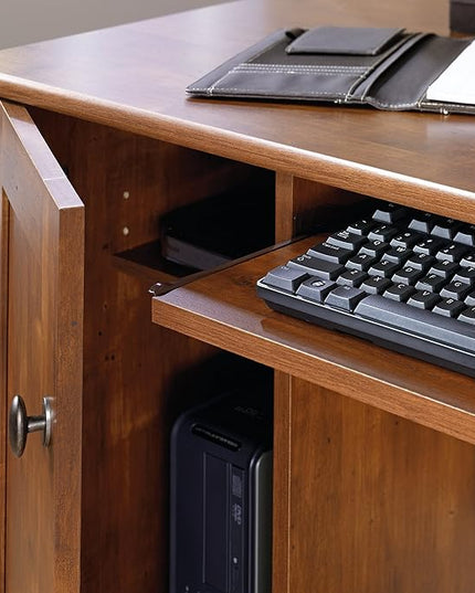 Sauder Computer Desk, Brushed Maple finish - LeafyLoom