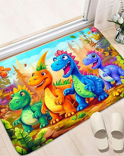 Dinosaur Rug for Boys Room - Colorful Cute Dino Rug for Room Kids Carpet for Bedroom Boys Bedroom Rug Cartoon Dinosaur Rug Cute Dinosaur Rugs for Boys Bedroom,2'×3' - LeafyLoom