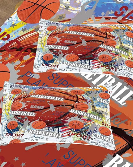 Tailor Shop Basketball Comforter Sets,Kids Twin Bedding Size,Basketball Bedding Sets for Boys Teens,Sport Comforter Sets with 1 Comforter 2 Pillowcases………… - LeafyLoom