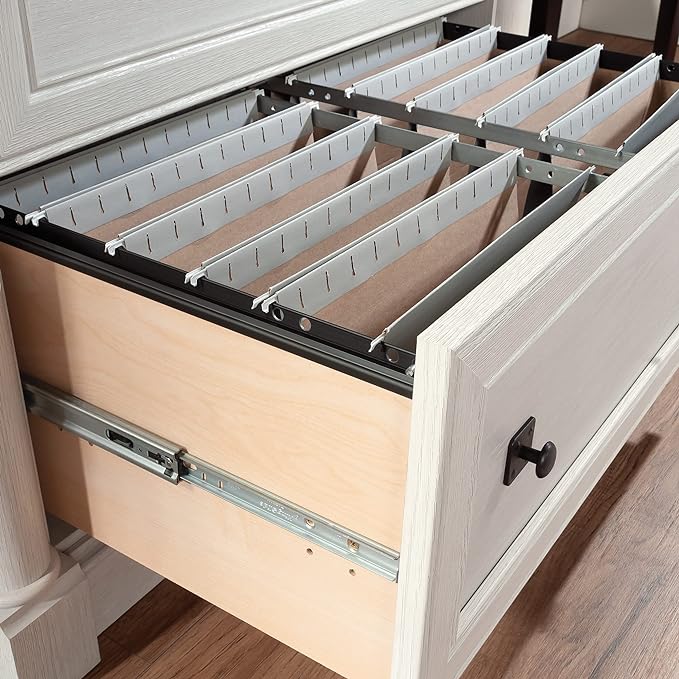 Sauder Palladia Lateral File, L: 36.81" x W: 22.01" x H: 29.61", Glacier Oak - LeafyLoom