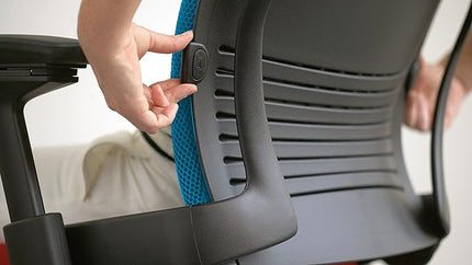 Steelcase Leap Office Chair, Black Frame and Buzz2 Alpine Fabric - LeafyLoom