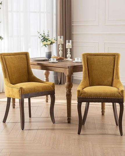 NicBex Haerin-SD-00088-LWJ Dining Chairs, 22.8"x20.8"x35.4", Golden - LeafyLoom