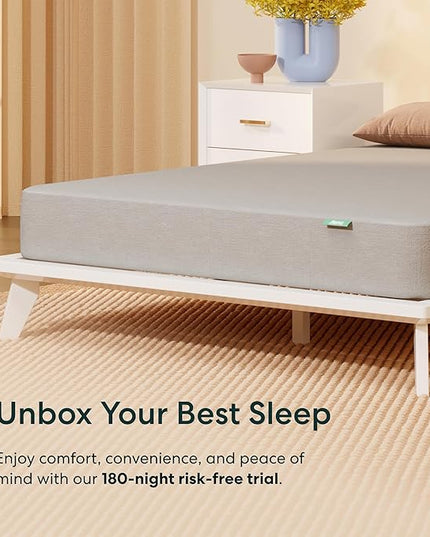 Siena 8” Full Gel Memory Foam Mattress - Medium Firm - 180 Night Trial - Premium Pressure-Relieving Layers - 10 Year Manufacturer Warranty - CertiPUR-US® Certified - LeafyLoom