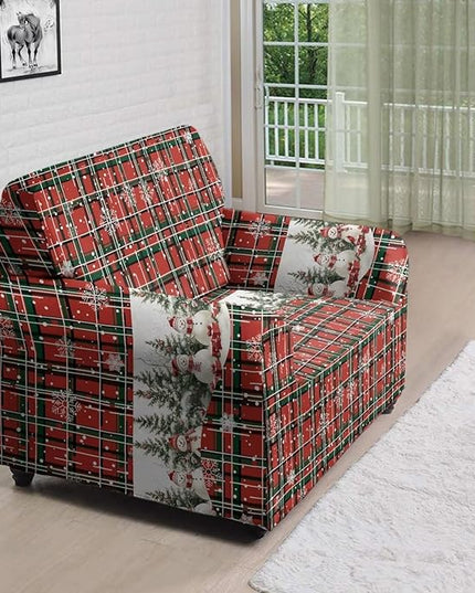 FKELYI Christmas Decorations Sofa Couch Cover Comfortable Furniture Protector Easy Going Stretch Sofa Slipcover with Elastic Bottom S FKELYI