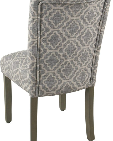 HomePop Parsons Classic Upholstered Accent Dining Chair, Pack of 2, Grey - LeafyLoom
