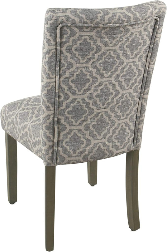 HomePop Parsons Classic Upholstered Accent Dining Chair, Pack of 2, Grey - LeafyLoom