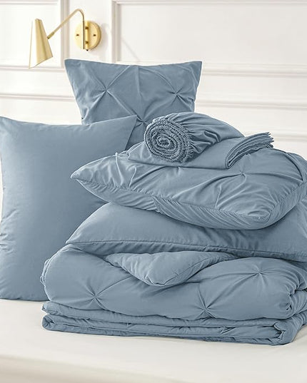 Bedsure Comforter Set Queen - Bed in a Bag Queen 7 Pieces, Bedding Sets Bed Set with Comforter, Sheets, Pillowcases & Shams - LeafyLoom
