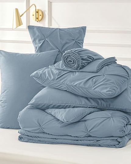 Bedsure Full Size Comforter Sets - Bedding Sets Full 7 Pieces, Bed in a Bag Bed Sets with Comforter, Sheets, Pillowcases & Shams, Adult & Kids Bedding - LeafyLoom