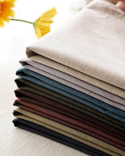 Jeanerlor Pack of 2 24 x 24 Inch Cotton Linen Soft Soild Decorative Square Throw Pillow Covers Green Cushion Case Set for Bedroom/Sofa/Car 60 x 60 cm, Reddish Brown - LeafyLoom