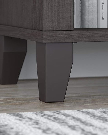 Bush WC81565 Somerset 5-Shelf 65-Inch H Bookcase, Storm Gray - LeafyLoom