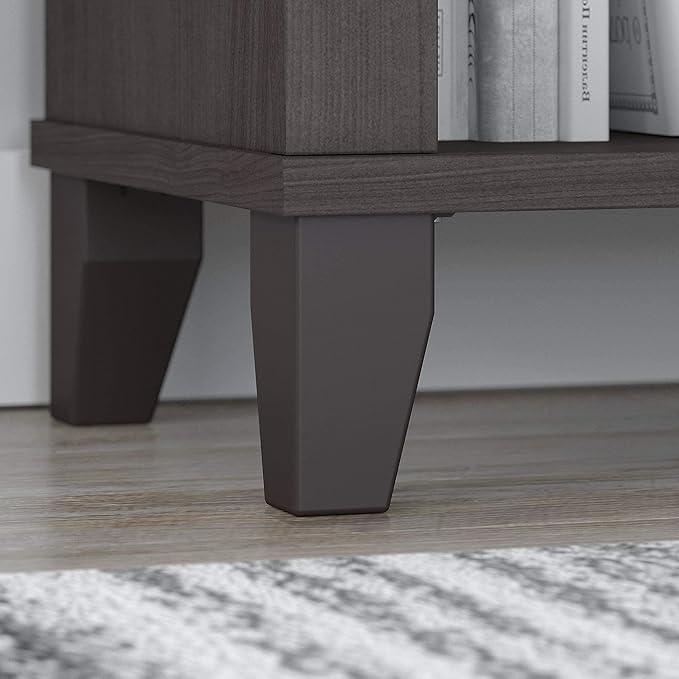 Bush WC81565 Somerset 5-Shelf 65-Inch H Bookcase, Storm Gray - LeafyLoom