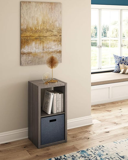 ClosetMaid 4537 Decorative Open Back 2-Cube Storage Organizer, Graphite Gray - LeafyLoom