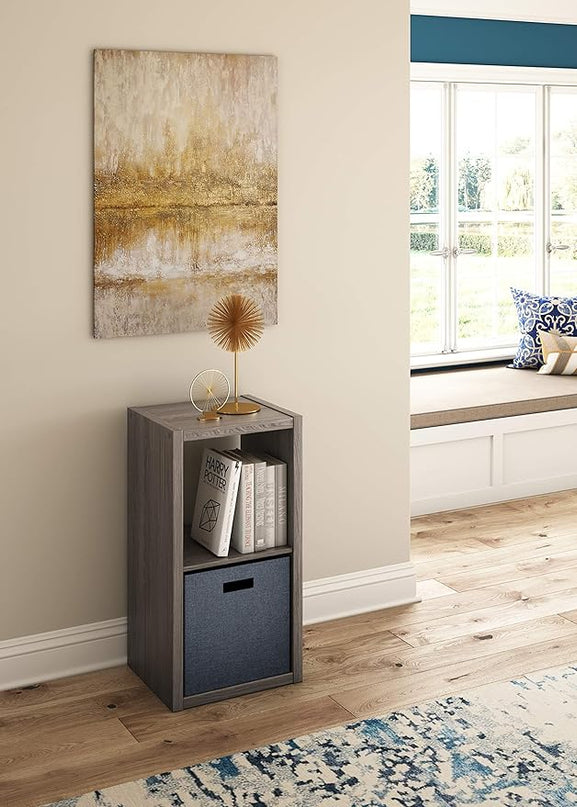 ClosetMaid 4537 Decorative Open Back 2-Cube Storage Organizer, Graphite Gray - LeafyLoom