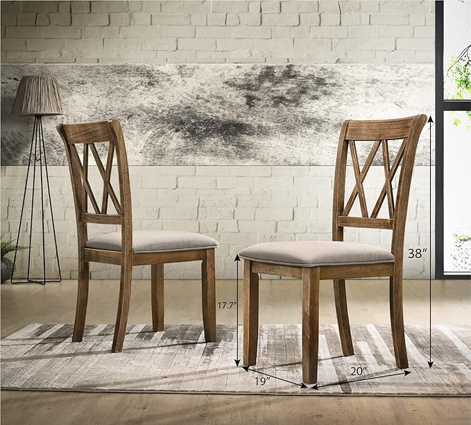 NicBex Haerin-SD-00149-LWJ Dining Chairs, 20"x19"x38", Brown - LeafyLoom