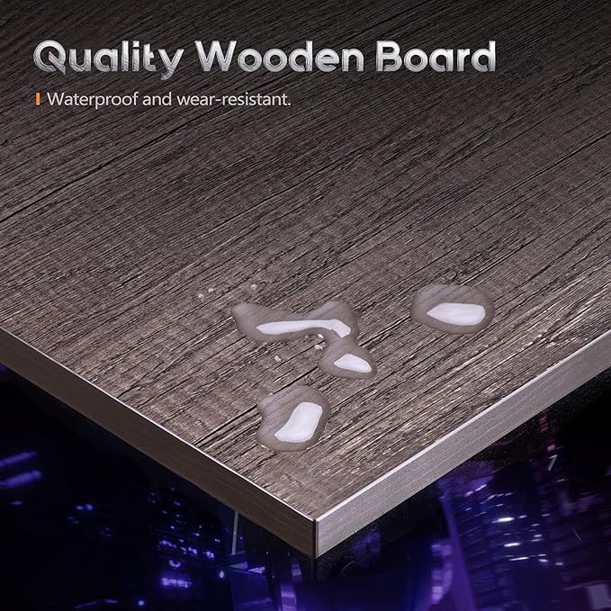 Casaottima Gaming Desk L Shaped Computer Desk, Corner Desk for Home Office with Monitor Stand 66", Gray Oak - LeafyLoom