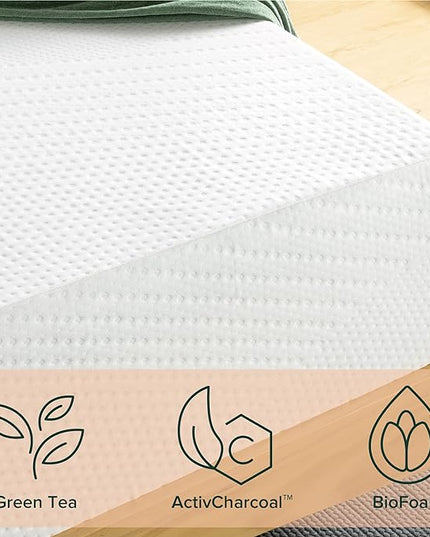 ZINUS 12 Inch Green Tea Essential Memory Foam Mattress, Full, Mattress in A Box, Affordable Mattress, CertiPUR-US Certified - LeafyLoom