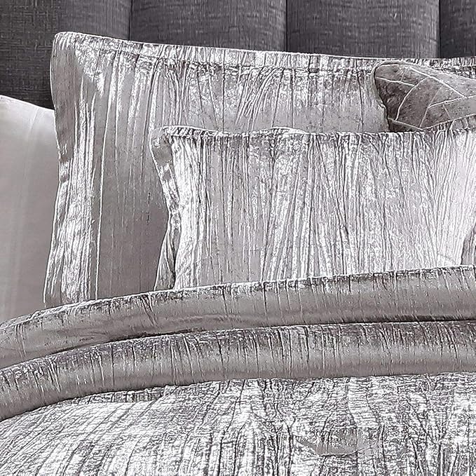 Riverbrook Home Turin Comforter Set, Twin, Silver, 6-Piece Set - LeafyLoom