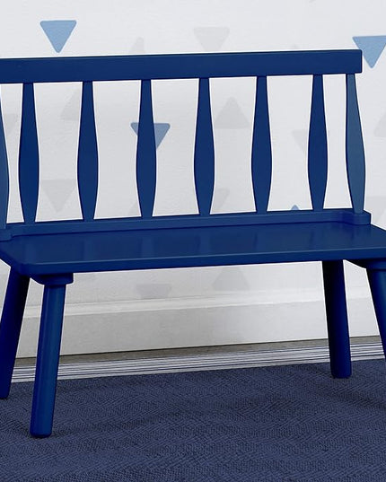 Delta Children Windsor Bench, Navy - LeafyLoom