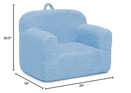 Delta Children Cozee Sherpa Chair, Powder Blue - LeafyLoom