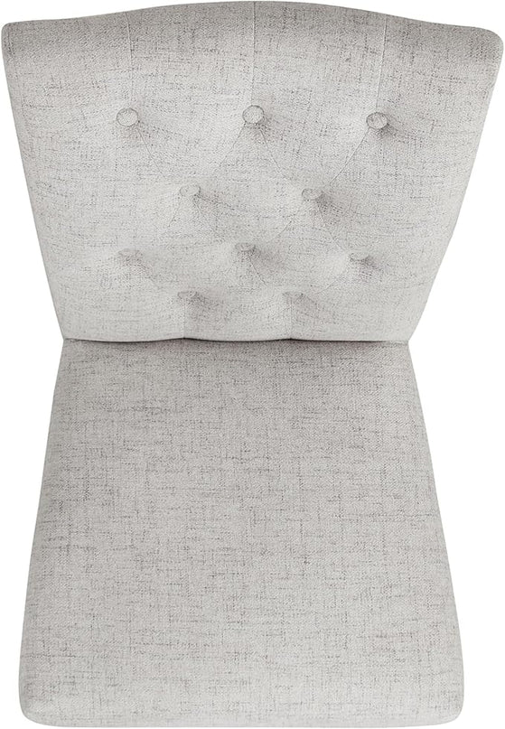 HomePop Classic Parsons Dining Chairs, Pack of 2, Neutral Textured Solid Woven - LeafyLoom