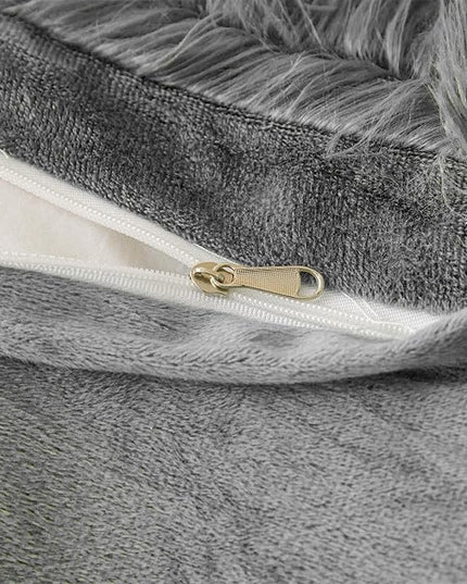 FOPPA Dark grey fluffy Comforter Cover Set king- Ultra Soft fluffy Dark grey Bedding Sets 3 Pieces (1 Duvet Cover + 2 Pillow case) Dark grey fluffy bed set (Dark Grey, King) - LeafyLoom