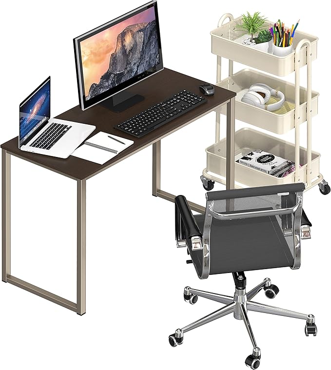 SHW Home Office 32-Inch Computer Desk, Espresso - LeafyLoom