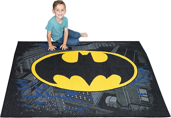 Franco Kids Room Non Slip Area Rug, 69 in x 52 in, Batman - LeafyLoom