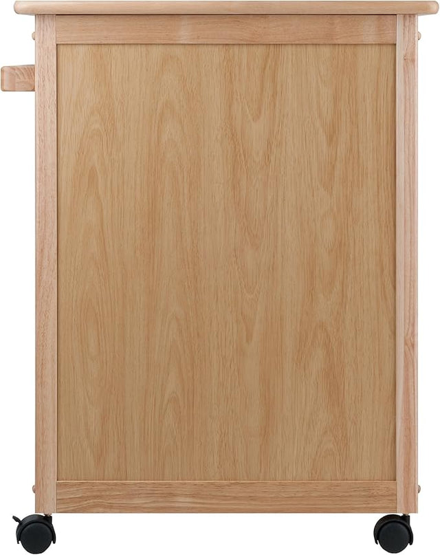 Winsome Wood Kitchen Cart, Natural, Single Drawer (82027) - LeafyLoom