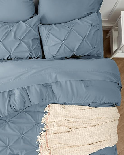 Bedsure Full Size Comforter Sets - Bedding Sets Full 7 Pieces, Bed in a Bag Bed Sets with Comforter, Sheets, Pillowcases & Shams, Adult & Kids Bedding - LeafyLoom