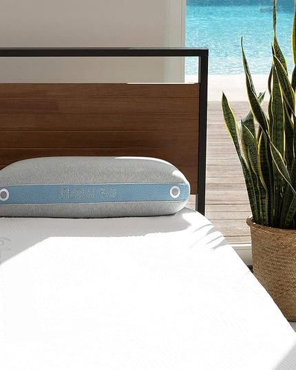 Bedgear Flow Performance Pillow - Size 3.0 - Soft Bed Pillows for All Sleep Positions - Maximum Breathability - Washable Cover- Back, Stomach, and Side Sleeper Pillow - 20" W x 26" L x 6.5" H - LeafyLoom