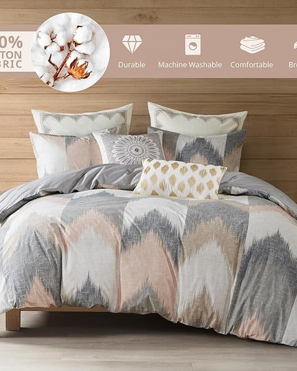 INK+IVY Alpine Comforter Mini Set, King/Cal King, Blush - LeafyLoom