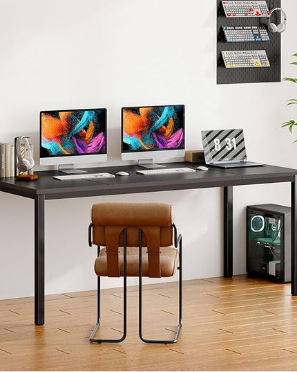 Need Large Computer Desk 70.8 x 31.5 inches Conference Table Large Office Desk Writing Table Workstation for Home Office,Black 10FJGSAC3-180BK-ND - LeafyLoom